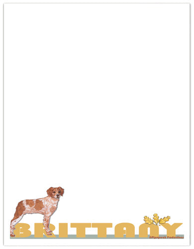 Brittany Spaniel Printable Stationery, Writing Paper, 8.5” x 11” 25 Sheets and 25 Envelopes - Pipsqueakproductions