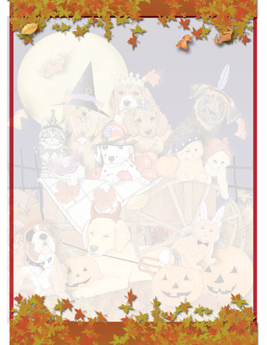 Pet Halloween Printable Stationery, Writing Paper, 8.5” x 11” 25 Sheets and 25 Envelopes - Pipsqueakproductions