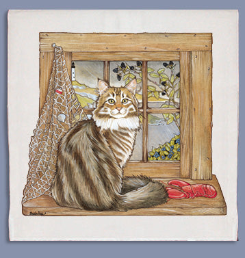Maine Coon Dish Towel - Pipsqueakproductions