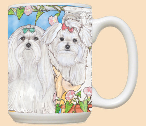 Maltese Ceramic Coffee Mug Tea Cup 15 oz - Pipsqueakproductions