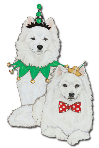 American Eskimo Eskie Magnet Wooden - Pipsqueakproductions
