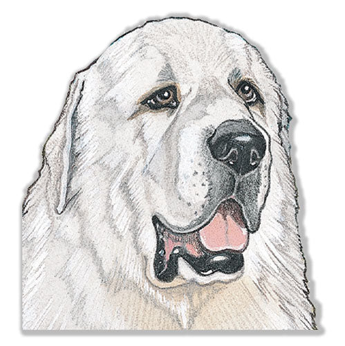 Great Pyrenees Magnet Wooden - Pipsqueakproductions