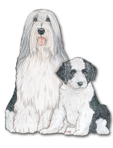 Bearded Collie Magnet Wooden - Pipsqueakproductions
