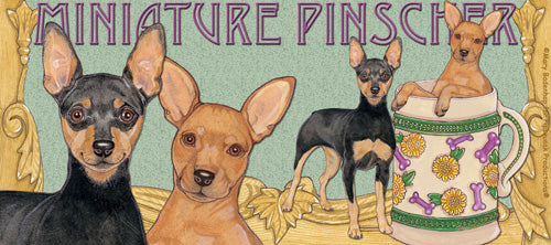 Miniature Pinscher Min Pin Dog Ceramic Coffee Mug Tea Cup 15 oz - Pipsqueakproductions