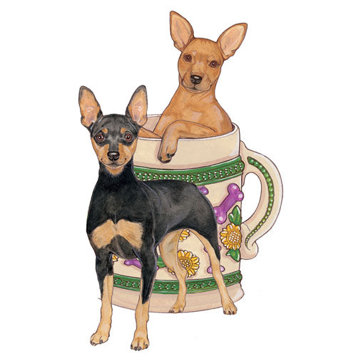 Miniature Pinscher Min Pin Magnet Wooden - Pipsqueakproductions