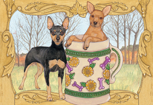 Miniature Pinscher Blank Note Cards Boxed - Pipsqueakproductions