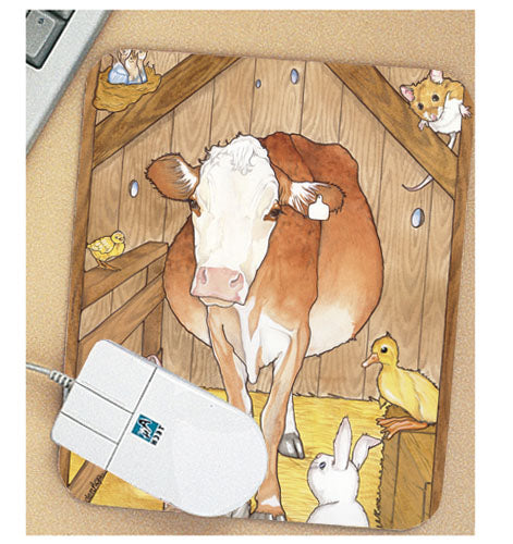 Cow Mouse Pad - Pipsqueakproductions