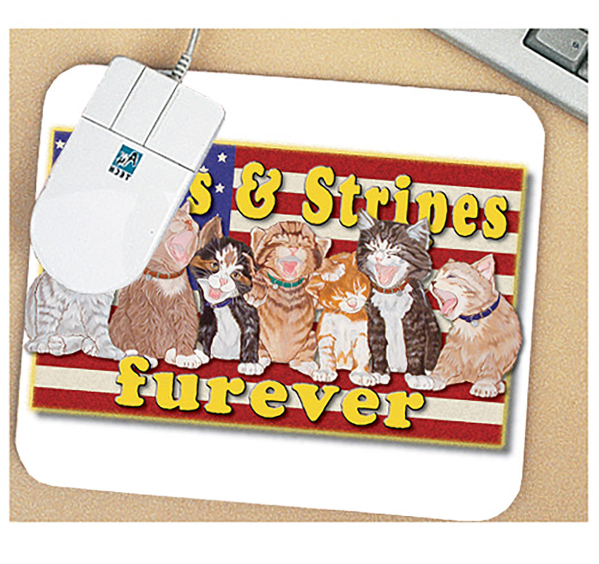 Cats Patriotic Mouse Pad - Pipsqueakproductions