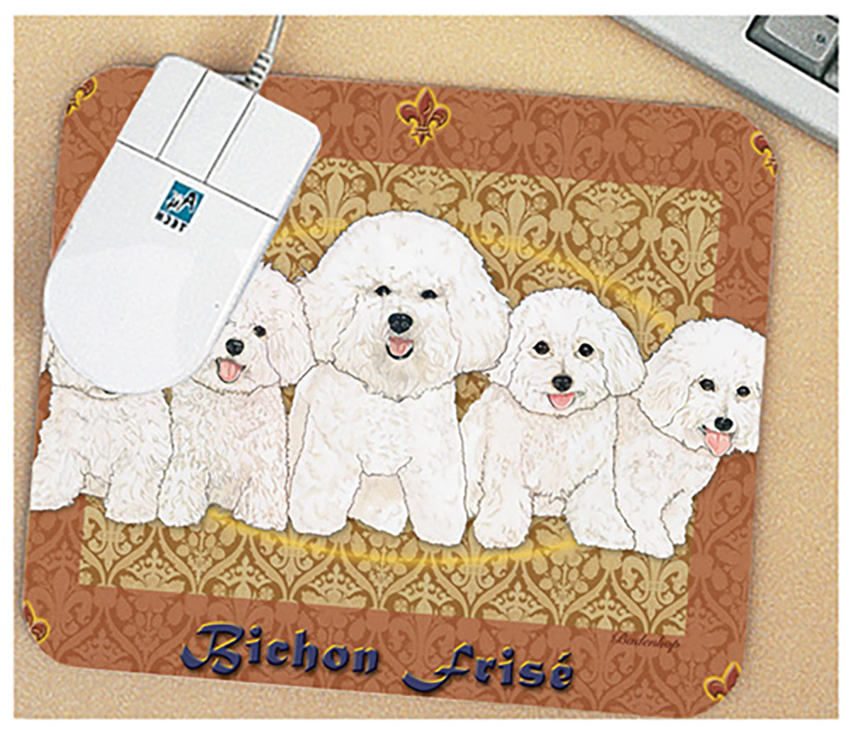 Bichon Frise Mouse Pad - Pipsqueakproductions