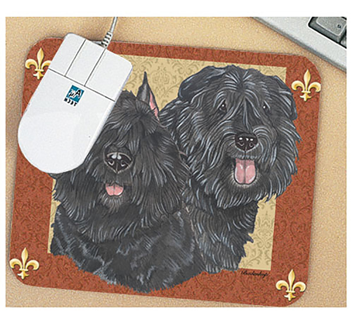 Bouvier des Flandres Mouse Pad - Pipsqueakproductions