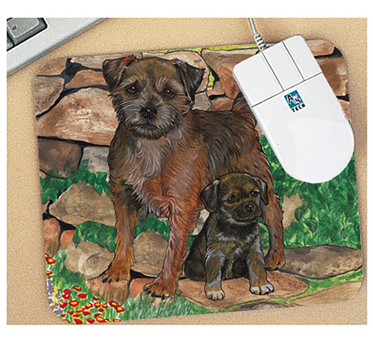 Border Terrier Mouse Pad - Pipsqueakproductions