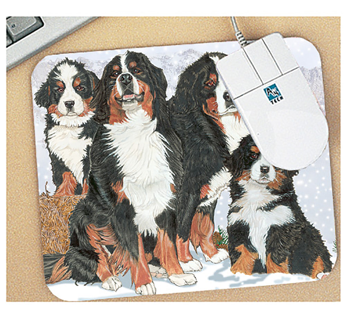 Bernese Mountain Dog Mouse Pad - Pipsqueakproductions