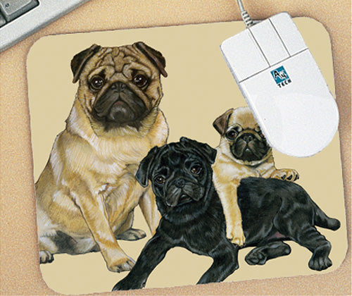 Pug Mouse Pad - Pipsqueakproductions