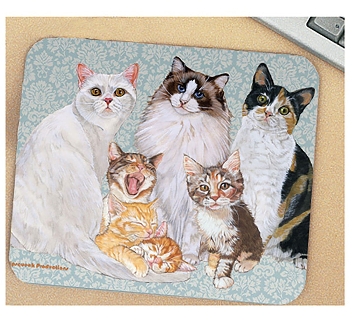 Cat Feline Friends Mouse Pad - Pipsqueakproductions