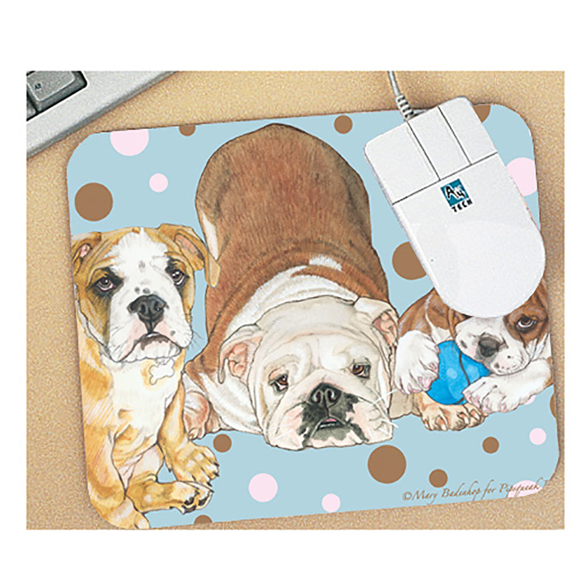 Bulldog Mouse Pad - Pipsqueakproductions