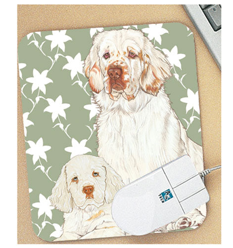 Clumber Spaniel Mouse Pad - Pipsqueakproductions