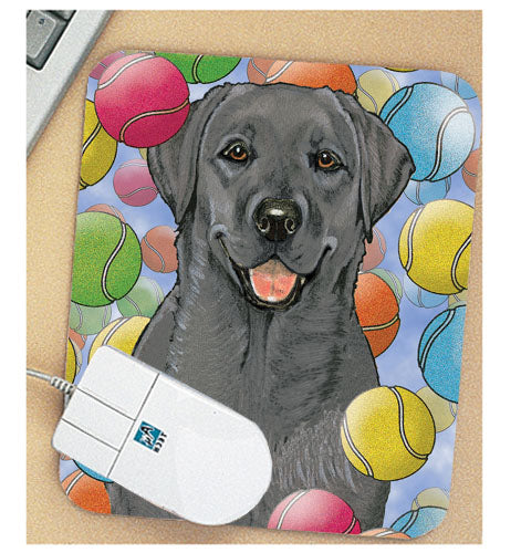 Labrador Black Mouse Pad - Pipsqueakproductions
