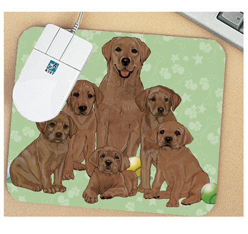 Labrador Chocolate Mouse Pad - Pipsqueakproductions