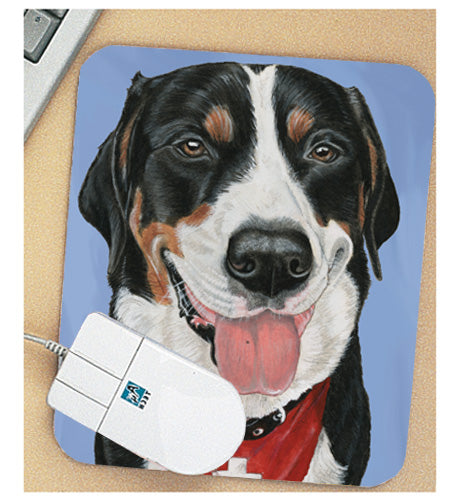 Greater Swiss Mountain Dog Mouse Pad - Pipsqueakproductions