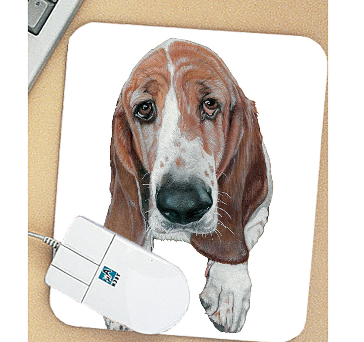 Basset Hound Mouse Pad - Pipsqueakproductions