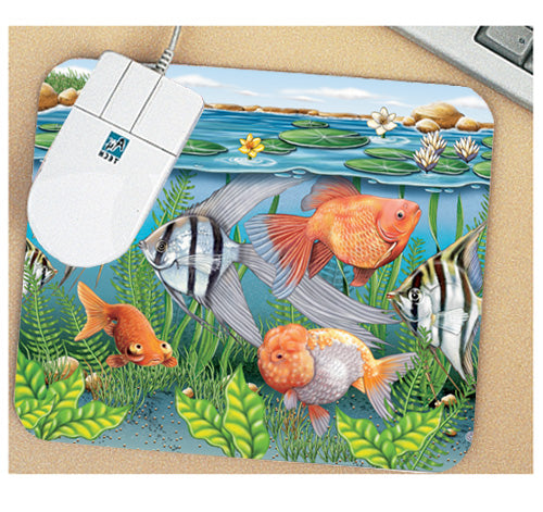 Goldfish and Angelfish Mouse Pad - Pipsqueakproductions