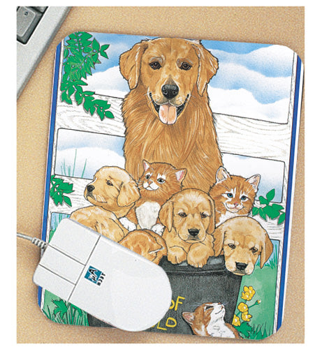 Golden Retriever Mouse Pad - Pipsqueakproductions