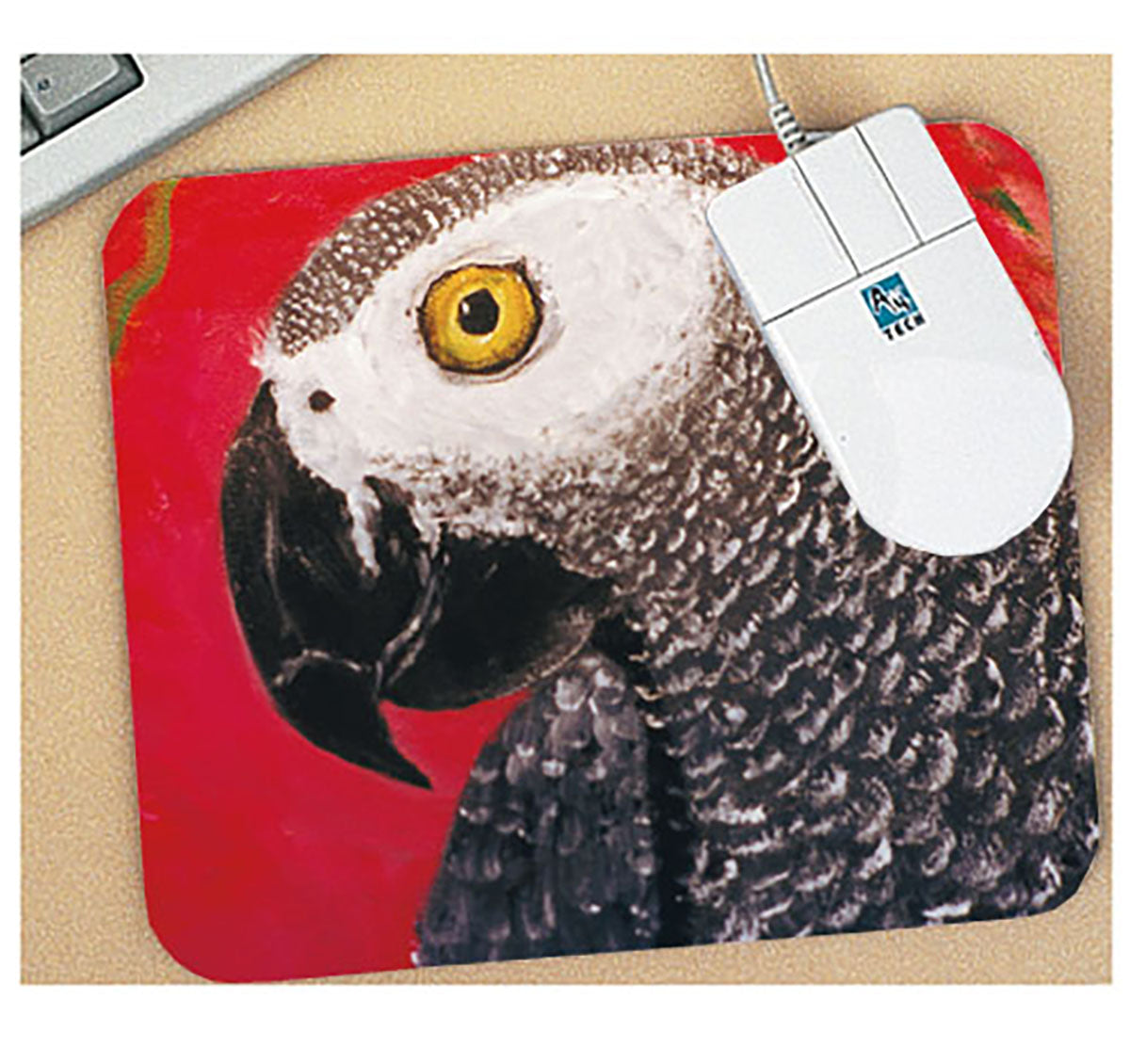 African Grey Mouse Pad - Pipsqueakproductions