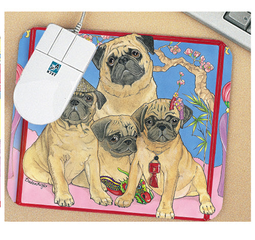 Pug Mouse Pad - Pipsqueakproductions
