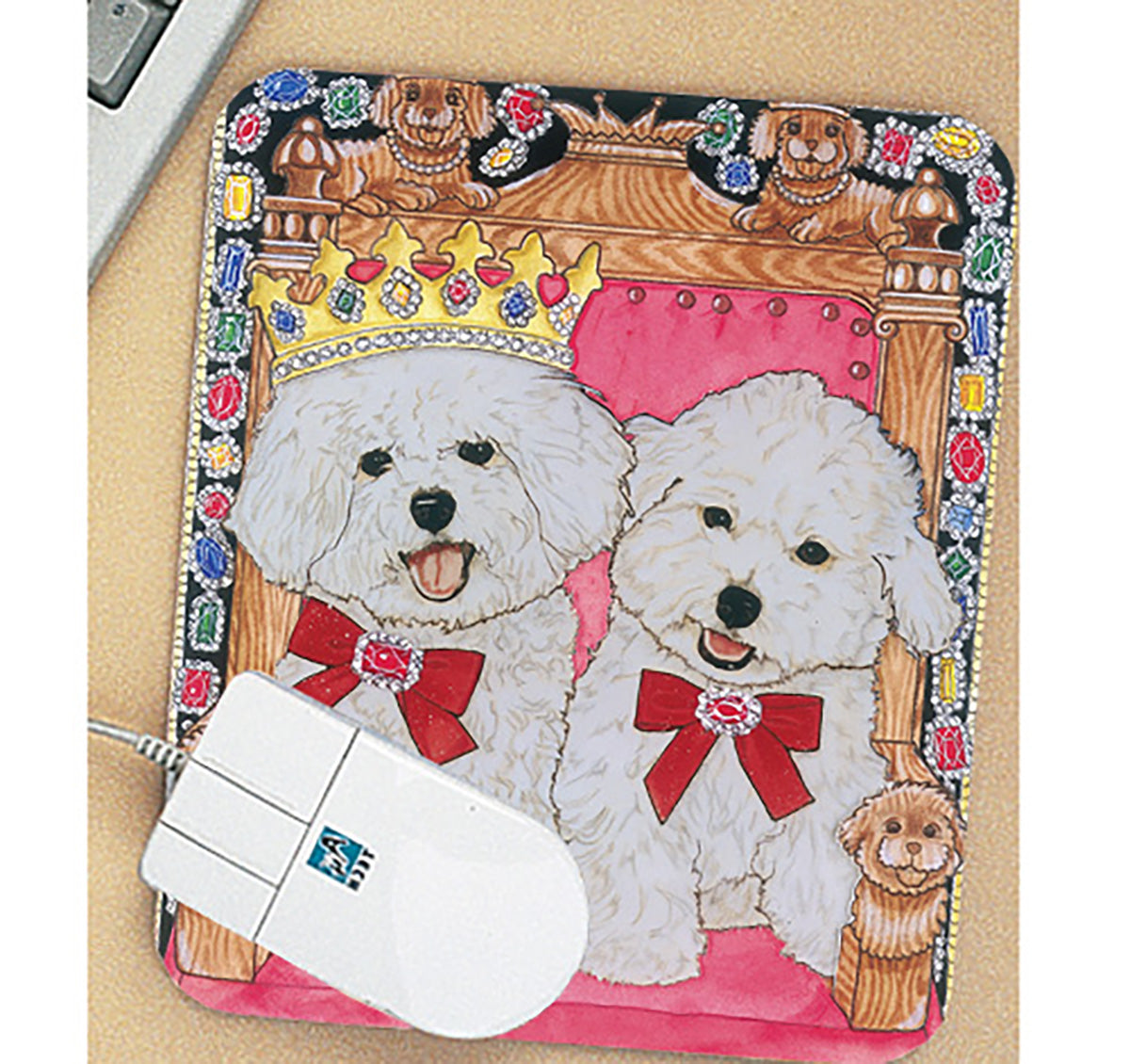 Bichon Frise Mouse Pad - Pipsqueakproductions