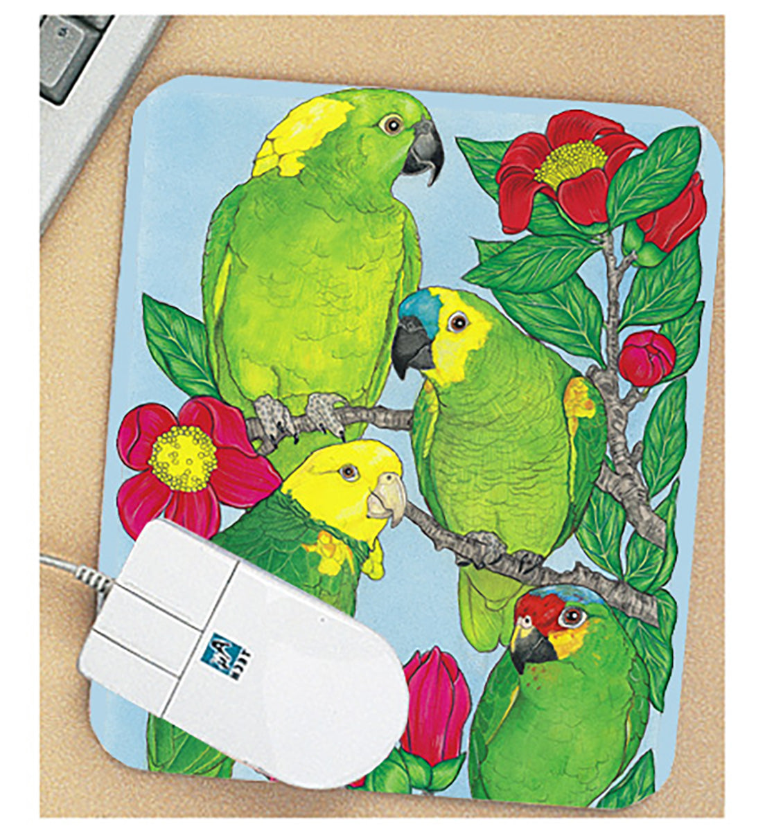 Amazon Parrot Mouse Pad - Pipsqueakproductions