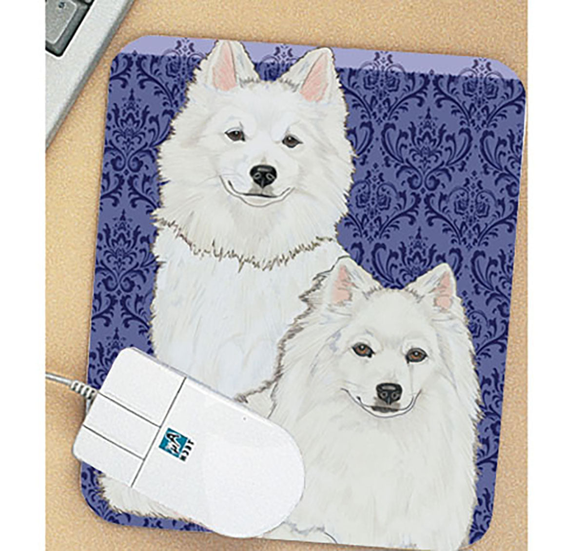 American Eskimo Mouse Pad - Pipsqueakproductions