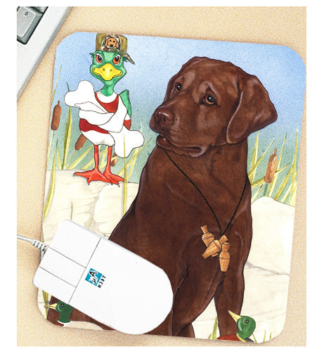 Labrador Chocolate Mouse Pad - Pipsqueakproductions
