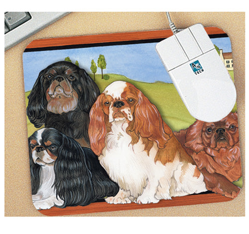 English Toy Spaniel Mouse Pad - Pipsqueakproductions