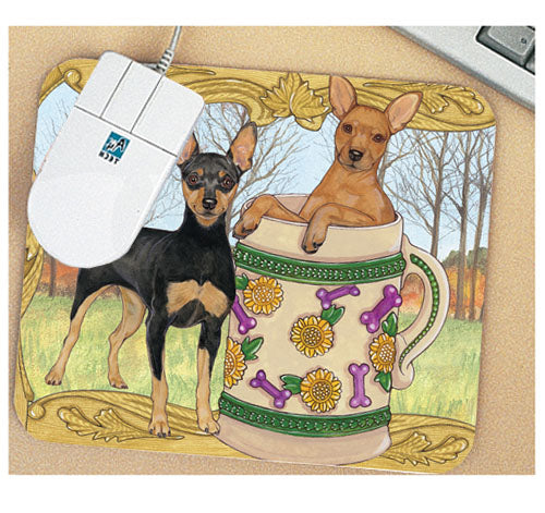 Miniature Pinscher Mouse Pad - Pipsqueakproductions