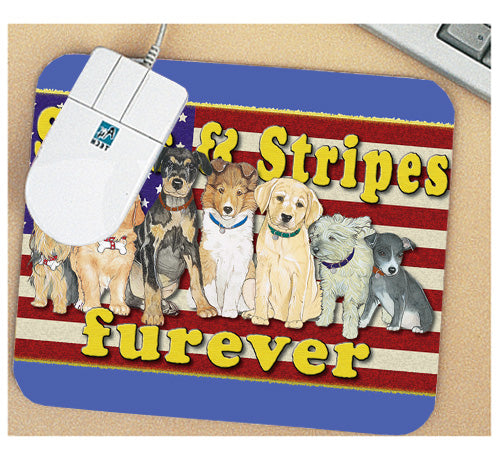 Dogs Patriotic Mouse Pad - Pipsqueakproductions
