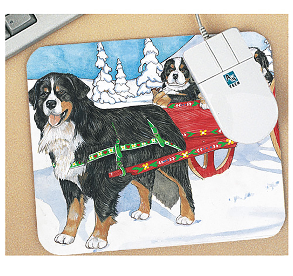 Bernese Mountain Dog Mouse Pad - Pipsqueakproductions