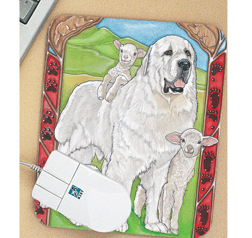 Great Pyrenees Mouse Pad - Pipsqueakproductions