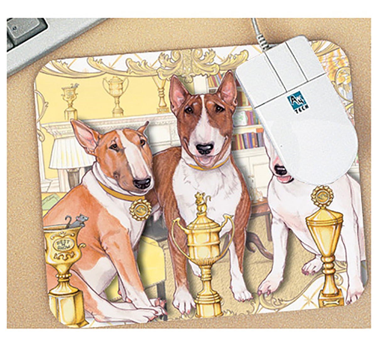Bull Terrier Mouse Pad - Pipsqueakproductions