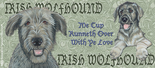 Irish Wolfhound Ceramic Coffee Mug Tea Cup 15 oz - Pipsqueakproductions