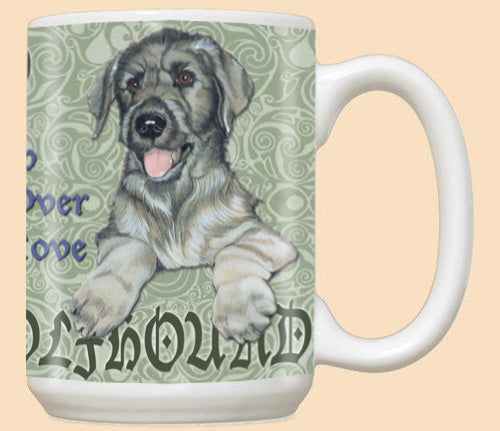 Irish Wolfhound Ceramic Coffee Mug Tea Cup 15 oz - Pipsqueakproductions