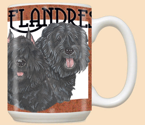 Bouvier des Flandres Ceramic Coffee Mug Tea Cup 15 oz - Pipsqueakproductions