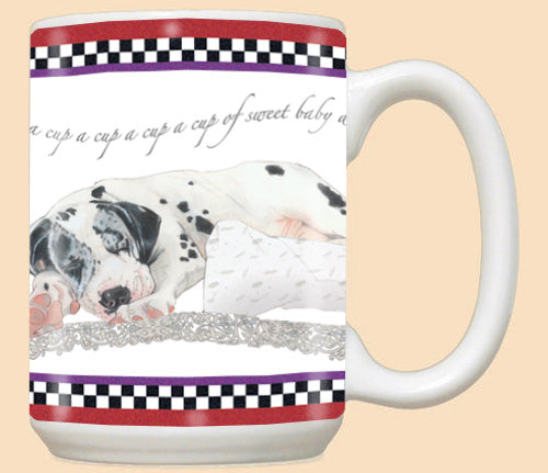 Great Dane Ceramic Coffee Mug Tea Cup 15 oz - Pipsqueakproductions