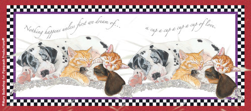 Dog with Cat Ceramic Coffee Mug Tea Cup 15 oz - Pipsqueakproductions