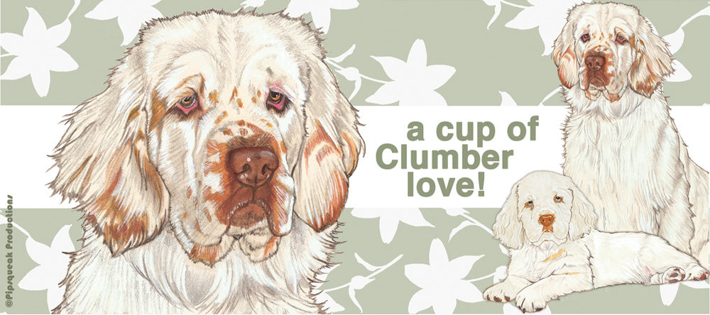 Clumber Spaniel Ceramic Coffee Mug Tea Cup 15 oz - Pipsqueakproductions