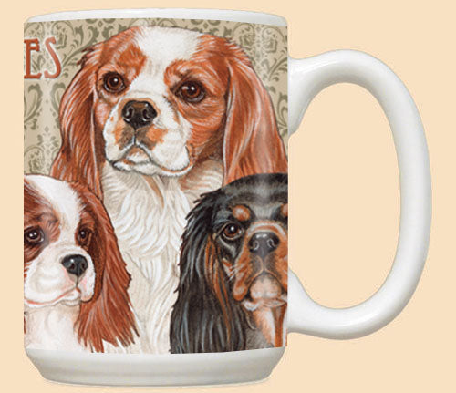 Cavalier King Charles Cavalier Dog Ceramic Coffee Mug Tea Cup 15 oz - Pipsqueakproductions