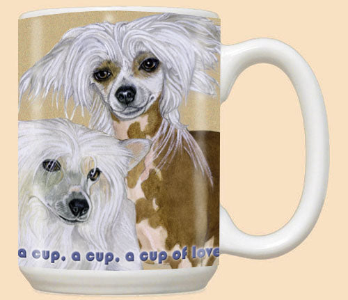 Chinese Crested Ceramic Coffee Mug Tea Cup 15 oz - Pipsqueakproductions