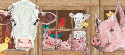 Barnyard Cow Pig Chicken Farm Animal Ceramic Coffee Mug Tea Cup 15 oz - Pipsqueakproductions