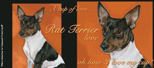 Rat Terrier Ceramic Coffee Mug Tea Cup 15 oz - Pipsqueakproductions