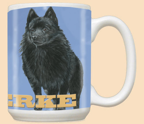 Schipperke Ceramic Coffee Mug Tea Cup 15 oz - Pipsqueakproductions