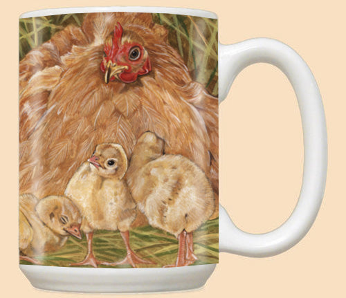 Chicken Buff Orpington Ceramic Coffee Mug Tea Cup 15 oz - Pipsqueakproductions